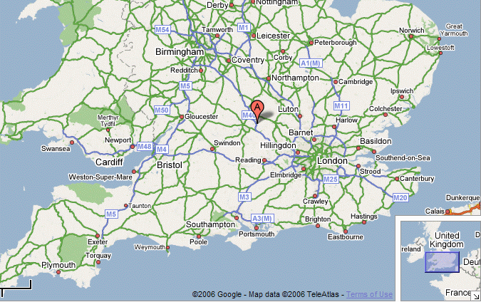 Map showing The Schools Challange, at the Oxford Gun Company location