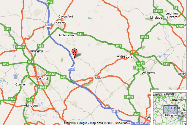 Map showing The Schools Challange, at the Oxford Gun Company location